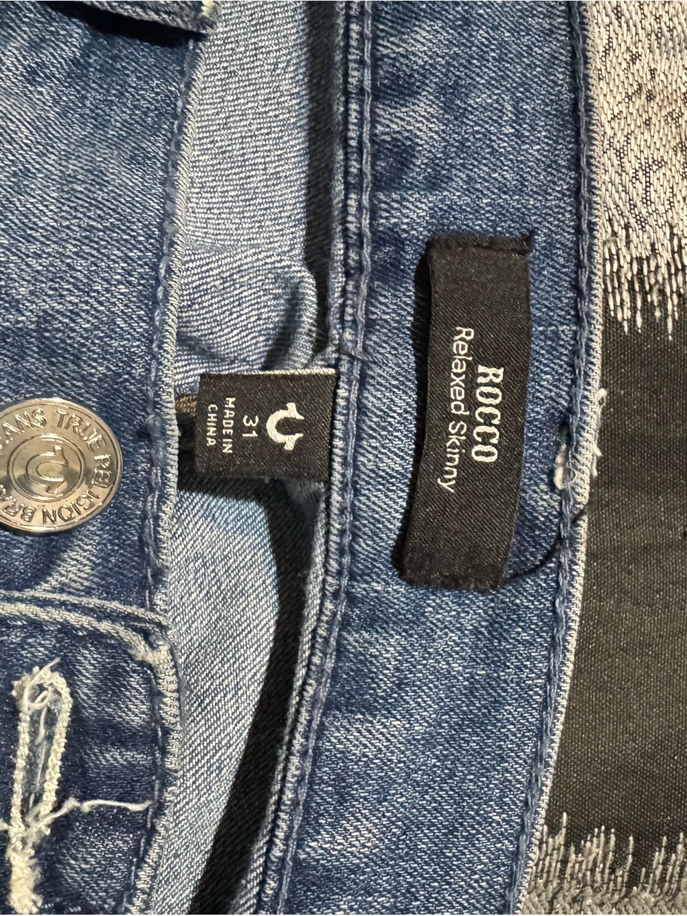 True Religion Men’s Blue Relaxed Skinny Rocco Chinos